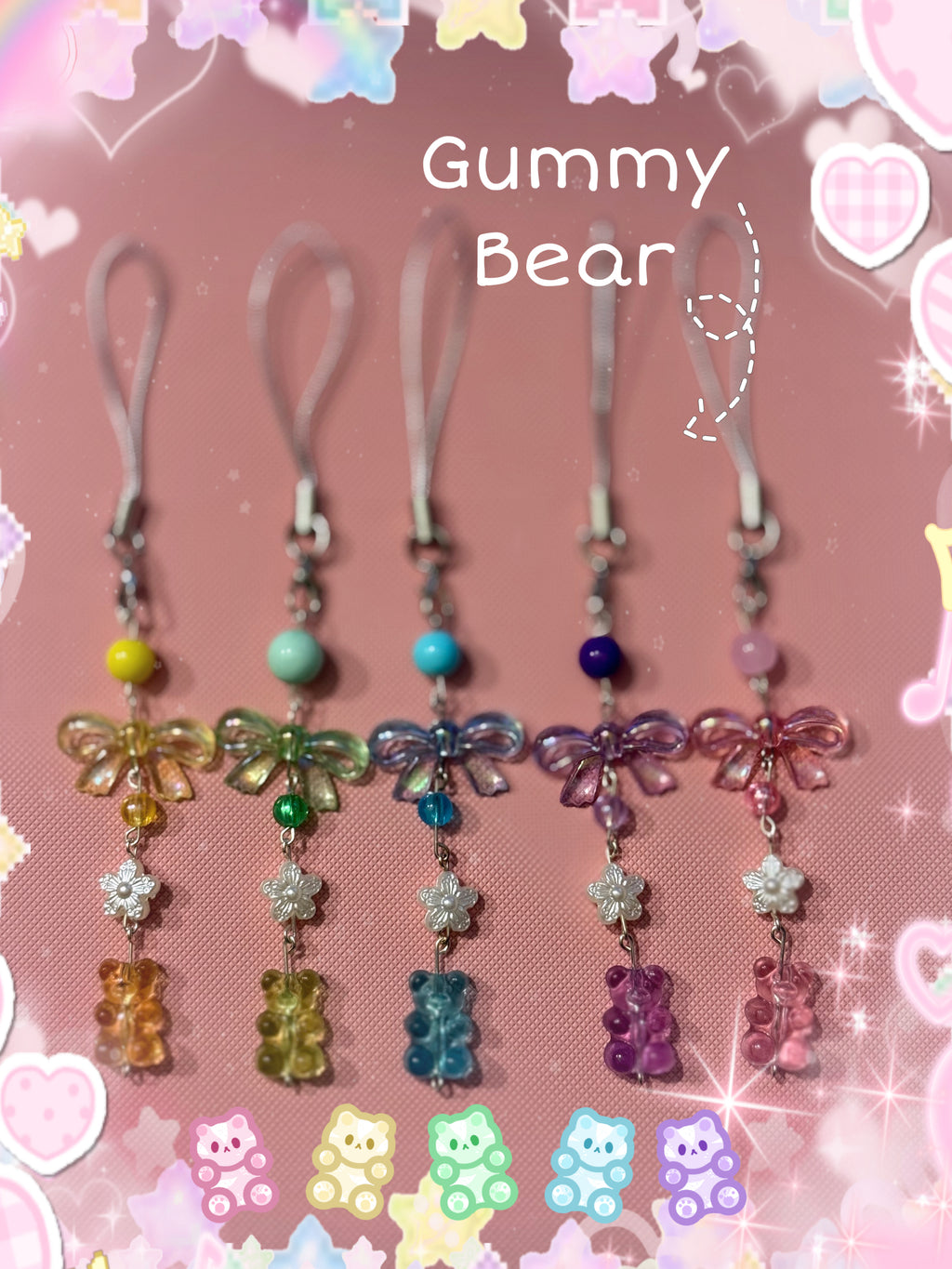 Gummy Bear Phone Charms
