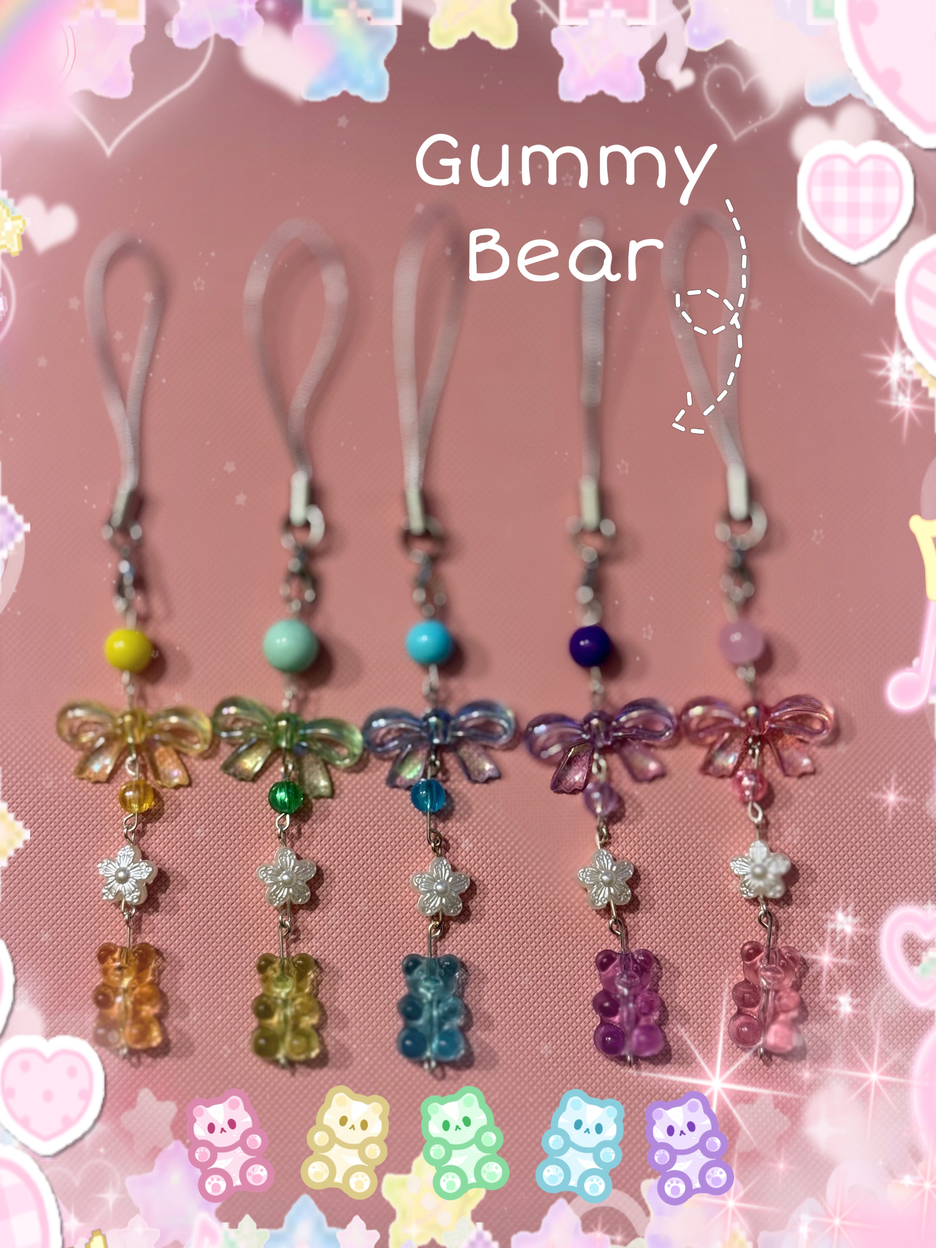 Gummy Bear Phone Charms