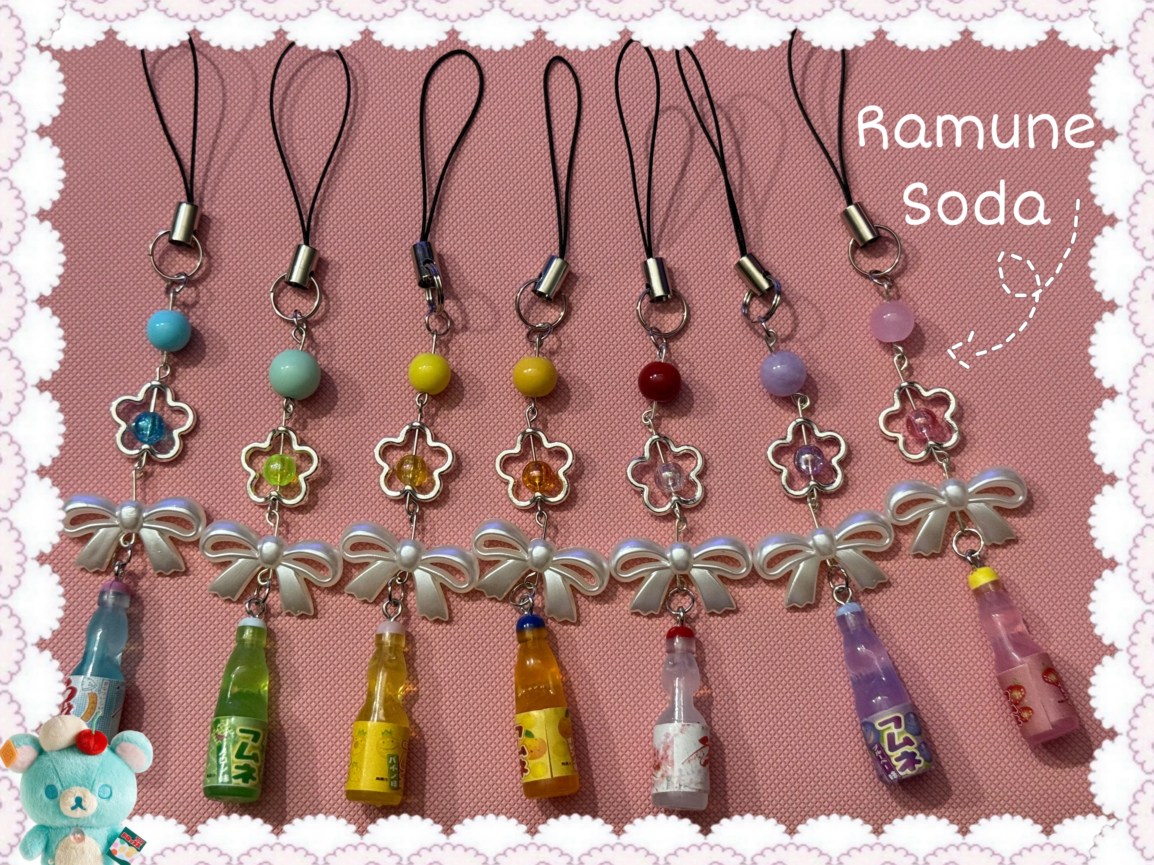 Ramune Soda Phone Charms ￼